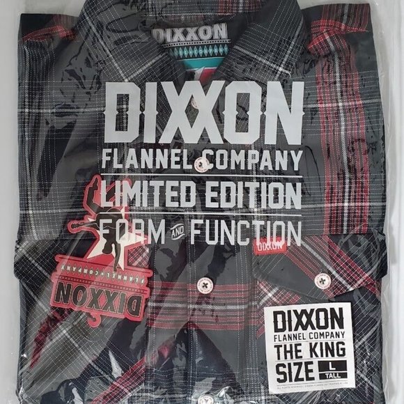 DIXXON Flannel CO The KING Men's Flannel Shirt LTall NIB - Picture 8 of 10